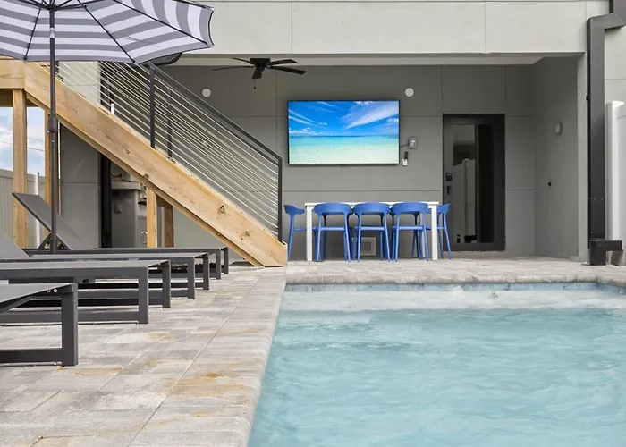 Walk2beach, Heated Salt Pool, Pool Table, Gameroom Vakantiehuis *